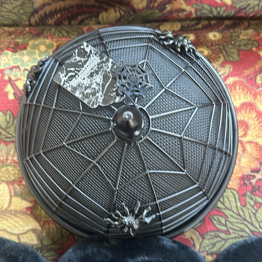 Halloween spiderweb covered plate